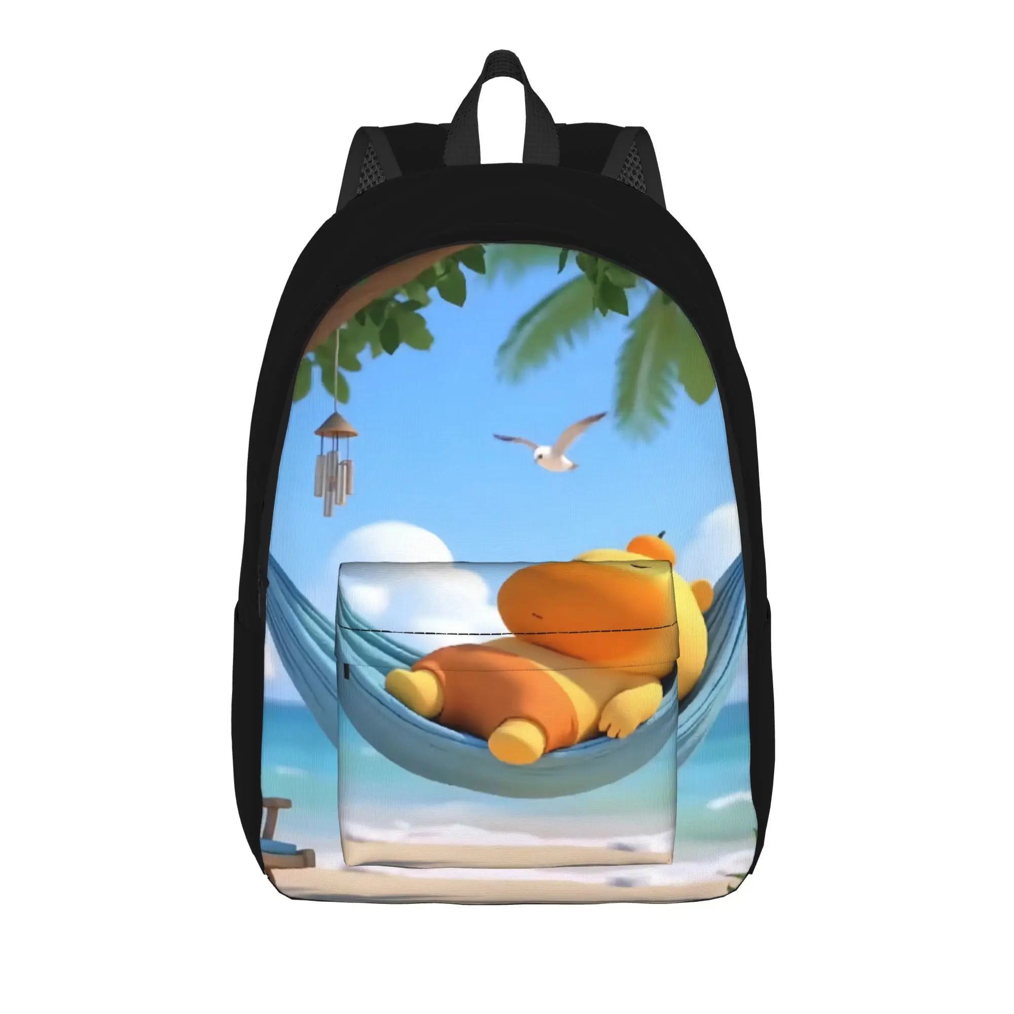 Lulu Storage Bag Back to school season round belly hippo   Fashionable Backpack