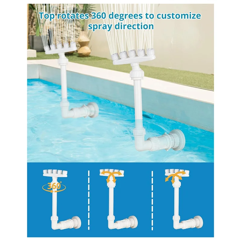 

Reliable For Above Ground & Inground Pools Swimming Pool Water Fountain Ideal Pool Cooler & Outdoor Water Feature