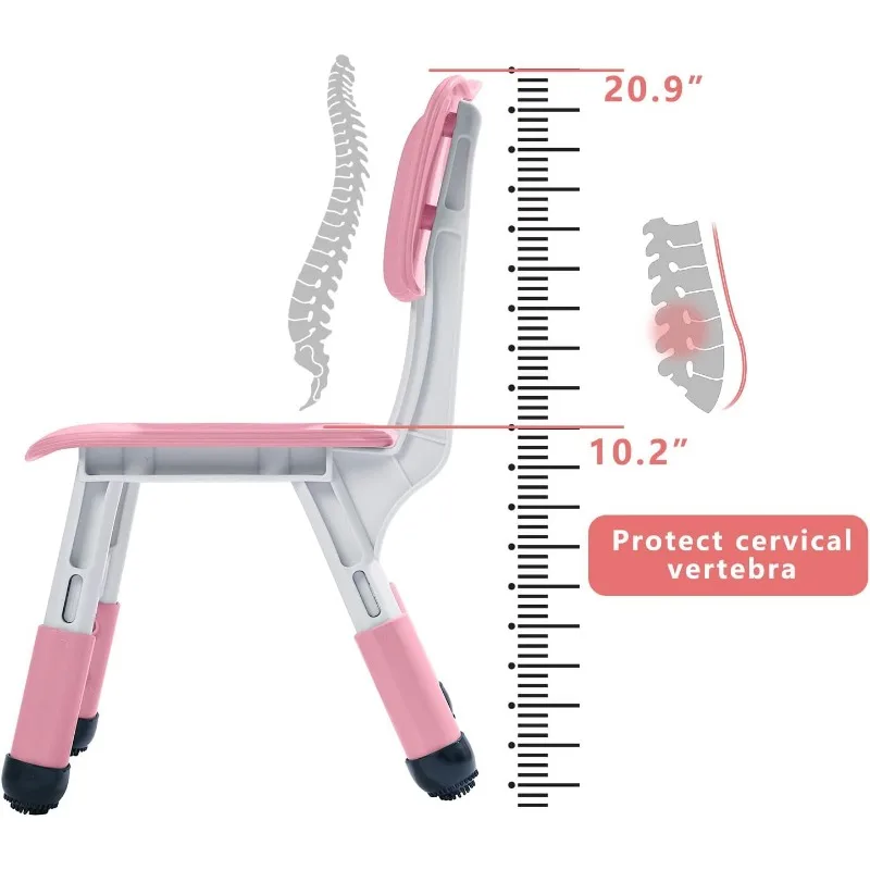 Kid Chairs Indoor 3 Level Adjustable Suitable for Children Age 2-6. Maximum Load-Bearing 220LBS Suitable Nursery Child Seat Set