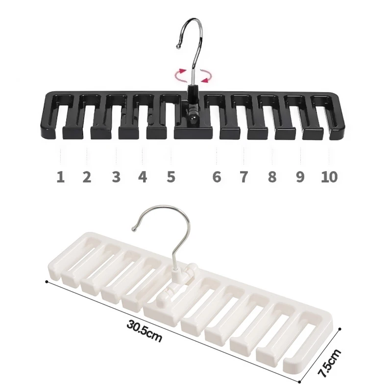Tie Belt Hanger Wardrobe Belt Rotating Organizer Rack Multifuctional Scarf Hanger Home Closet Storage Holder Accessories 1PCS image 5