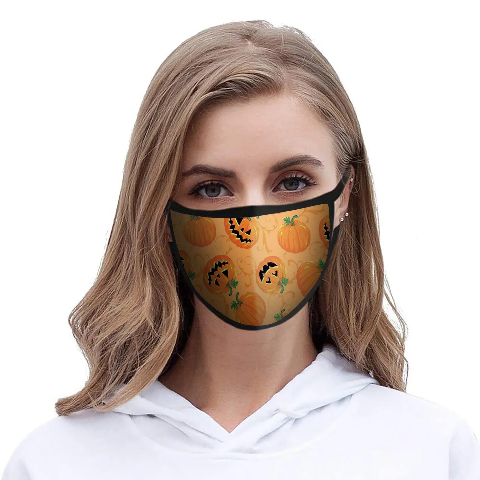 할로윈 패션 프린트 마스크 방풍 안티-침입 얼굴 마스크 빨 수있는 재사용 가능한 축제 파티 의상 장식 액세서리