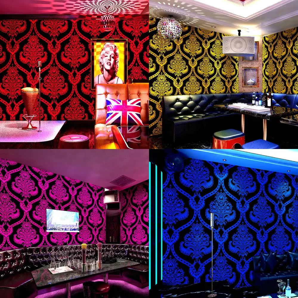 

3D стерео европейские дамасские золотые фольги желтые светоотражающие обои для КТВ спальни гостиной ТВ фон стены