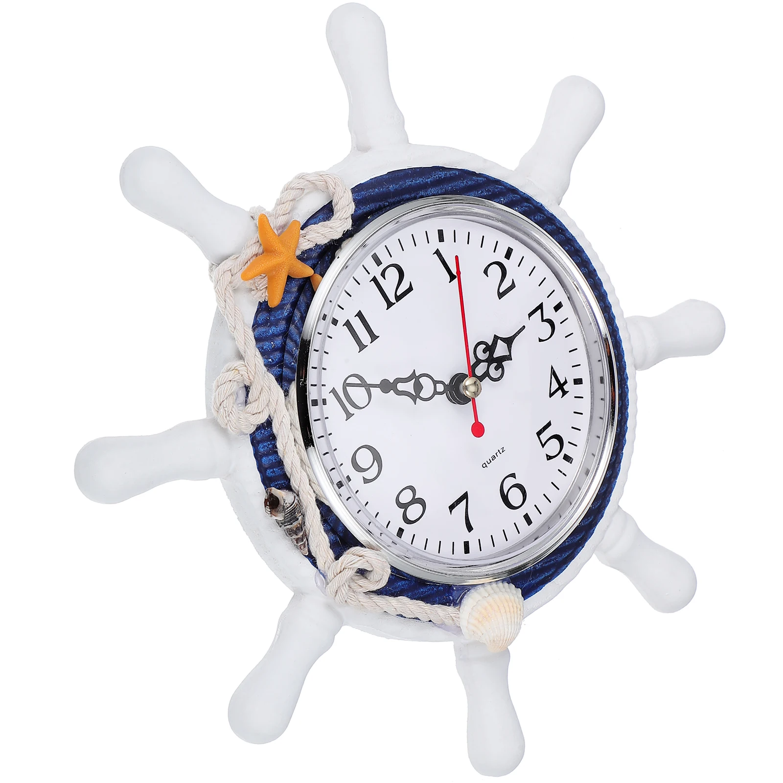 

Mediterranean Wall Clock Rope Decor Nautical Silent Ticking Beach Theme Bedroom Living Room Kitchen Decoration Sea Style Art