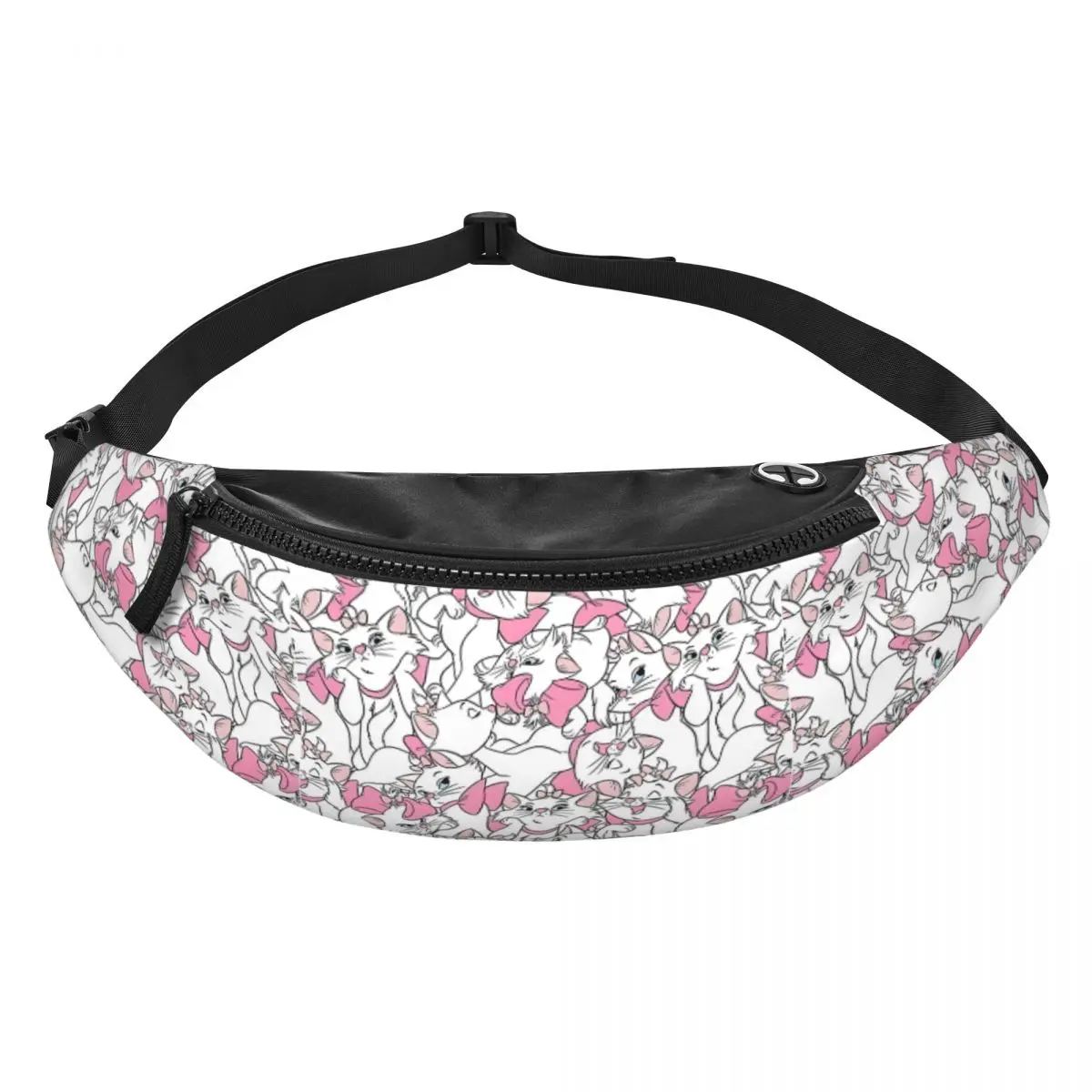 

Custom M-Marie Cat Cartoon Fanny Pack for Women Men Fashion Crossbody Waist Bag Cycling Camping Phone Money Pouch