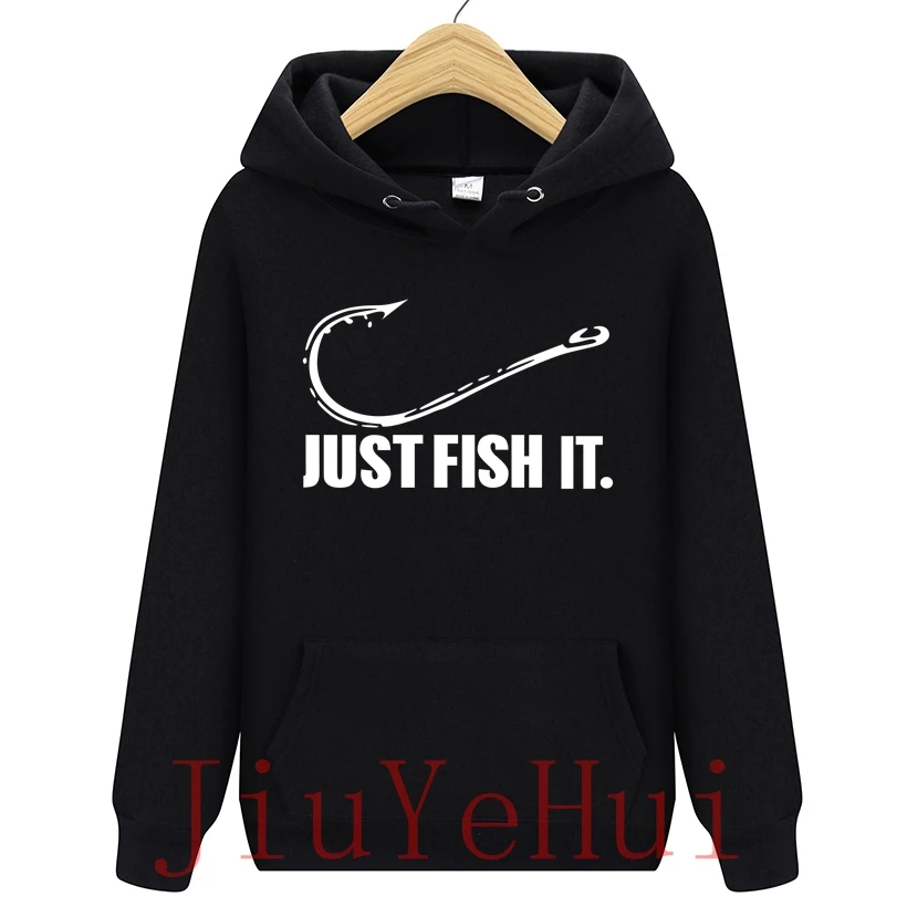 Funny Love Fishing Hoodies Men Just Fish It Funny Spring Autumn Casual Hoodies Sweatshirts Men\'s Top Hoodie Sweatshirt Male