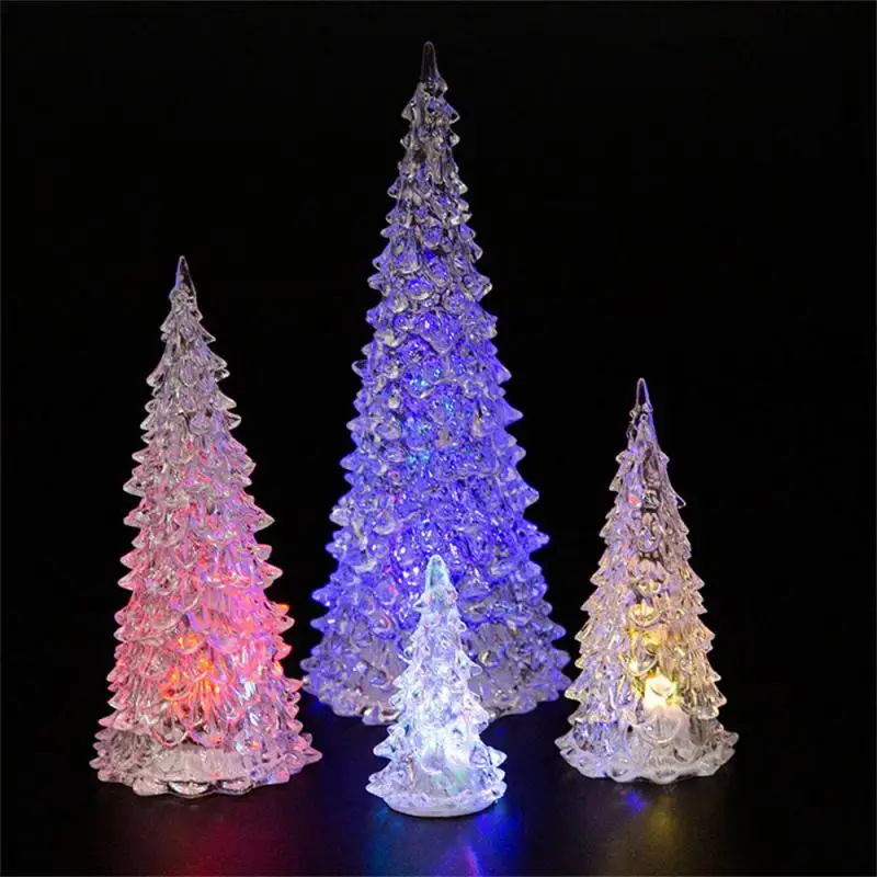 Christmas Tree Colorful Changing LED Desk Table Lamp Light With Seven Colors Romatic(Size:12cm X 5.5cm)