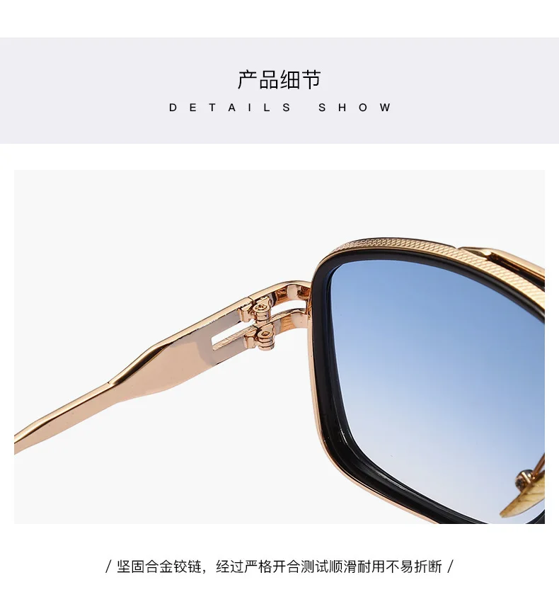 Mode Sonnenbrille Outdoor Kröte Spiegel Doppels trahl Dekoration Brille Sonnenbrille für Männer – Detail 3