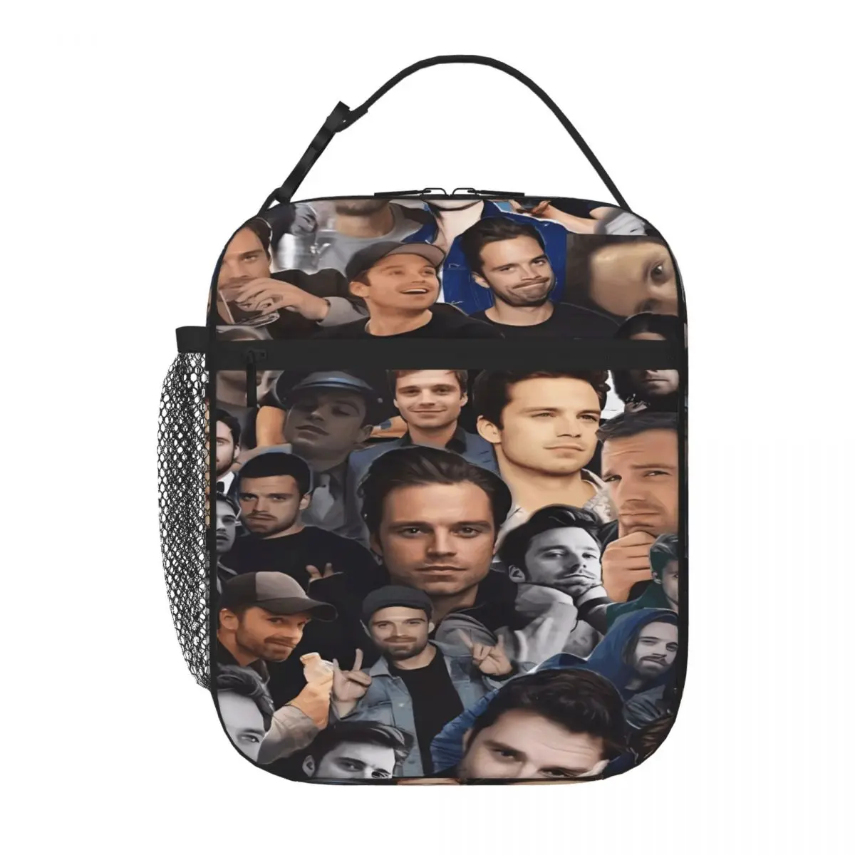Bestselling Anime Plaid Sebastian Stan Unisex Reusable Lunch Bag Weekend Getaway Lunch Carrier