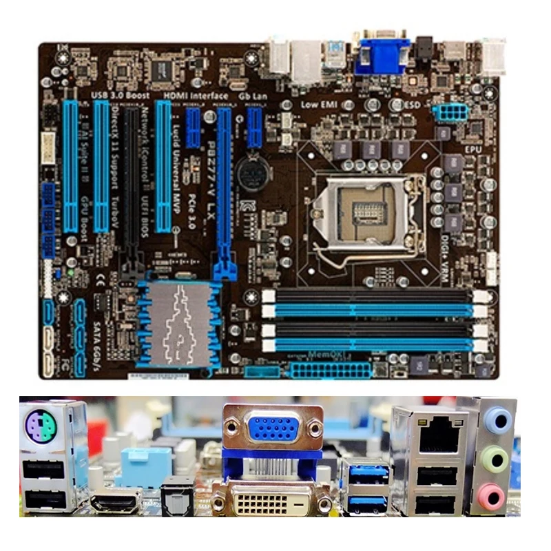 

Intel Z77 P8Z77-V LX motherboard Used original LGA1155 LGA 1155 DDR3 32GB USB2.0 USB3.0 SATA3 Desktop Mainboard