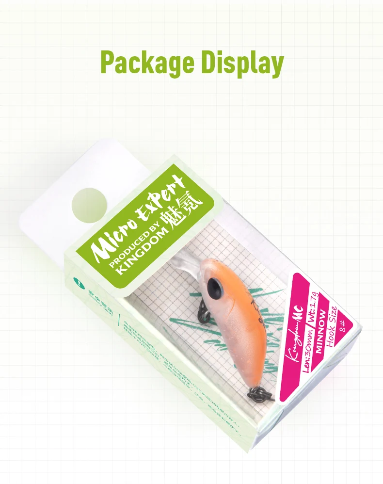 Kingdom Micro Minnow Angelköder, einzigartiges Lippen-Design, Einzelhaken, schwimmende harte Wobbler, 1,7 g/1,85 g, künstlicher Köder für Forellen – Detail 18
