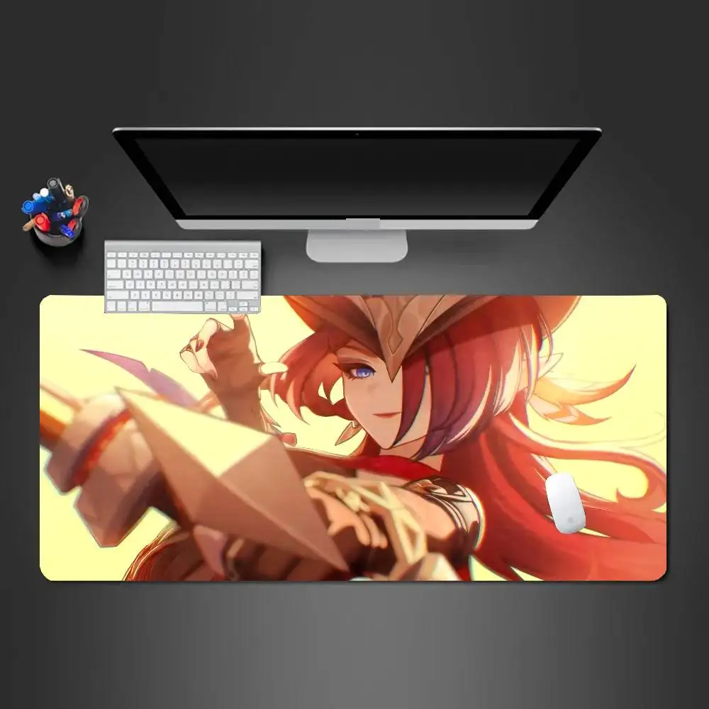 Game Genshin Impact Chasca Mousepad Non-slip Suitable For Office Computers Laptops E-sports Game Desk Mats XXL Keyboard