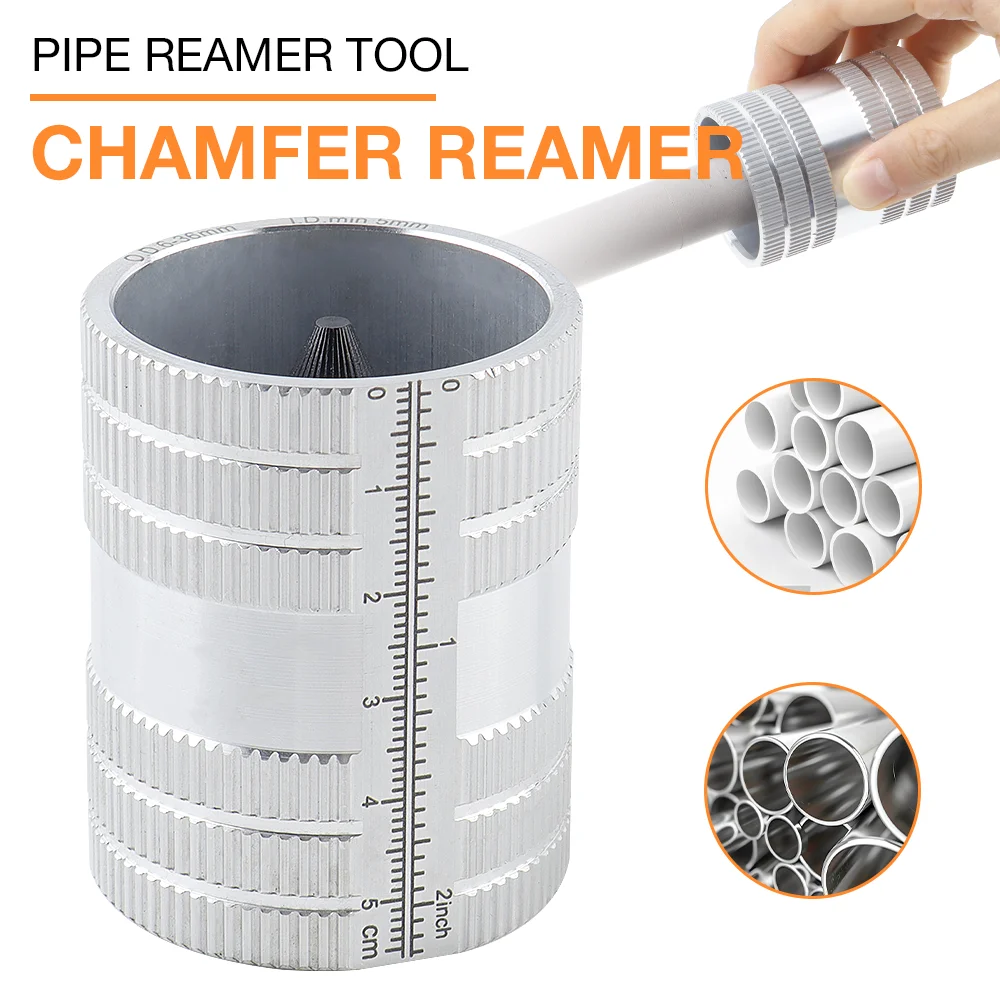 

1/4" to 1-3/8" Tube Chamfering Tool Professional Inner/Outer Pipe Reamer Deburring Tool for PVC Copper Aluminium Steel Pipe Tube