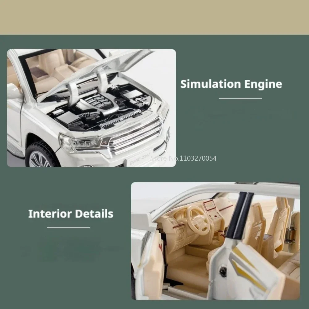 1/24 ランドクルーザー RAV4 車のおもちゃ モデル ダイキャスト合金製 ORV 車 サウンドライト プルバック式 6ドア開閉可能 ゴムタイヤ 車両 ギフト