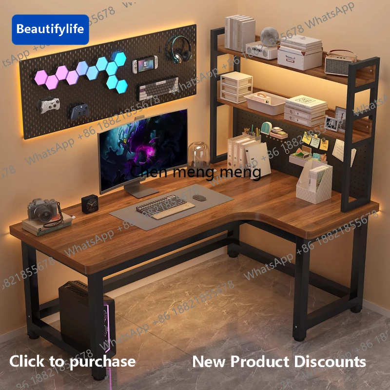 

A56 Organizer Computer Office Desk Clear Wooden Study Gaming Office Desk Corner Dressing Bureaux De Chambre Home Accessories