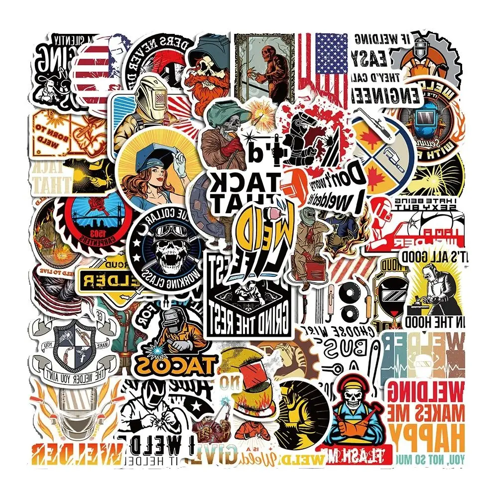 50pcs new cat attention stickers animal cartoon stationery stickers ipad computer helmet guitar wall stickers