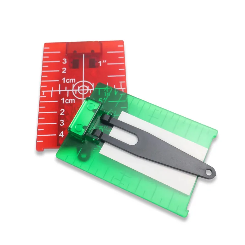 Professional Level Target Card Plastic Red/Green Line Beam Distance Plate Lines Spots Enhancement Tool Leveling Board