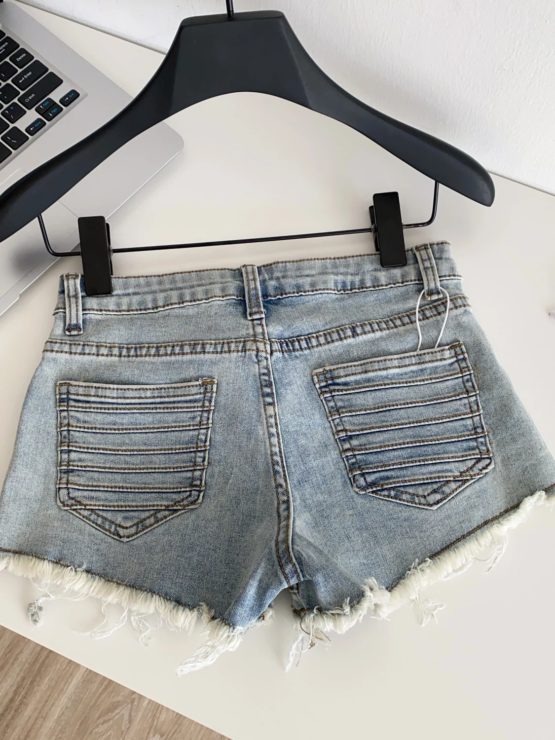 Pantalones vaqueros ort de diseño a rayas de cintura alta para mujer, pantalones calientes adelgazantes con agujeros, pantalones vaqueros sexys para chica Sle