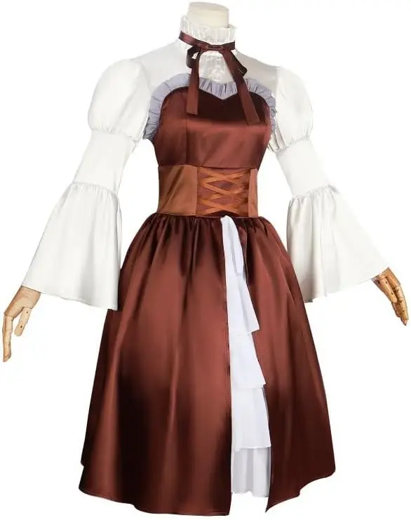 Anime Sousou no Frieren Linie Cosplay Costume Women Brown Lolita Renaissance Dress Customize