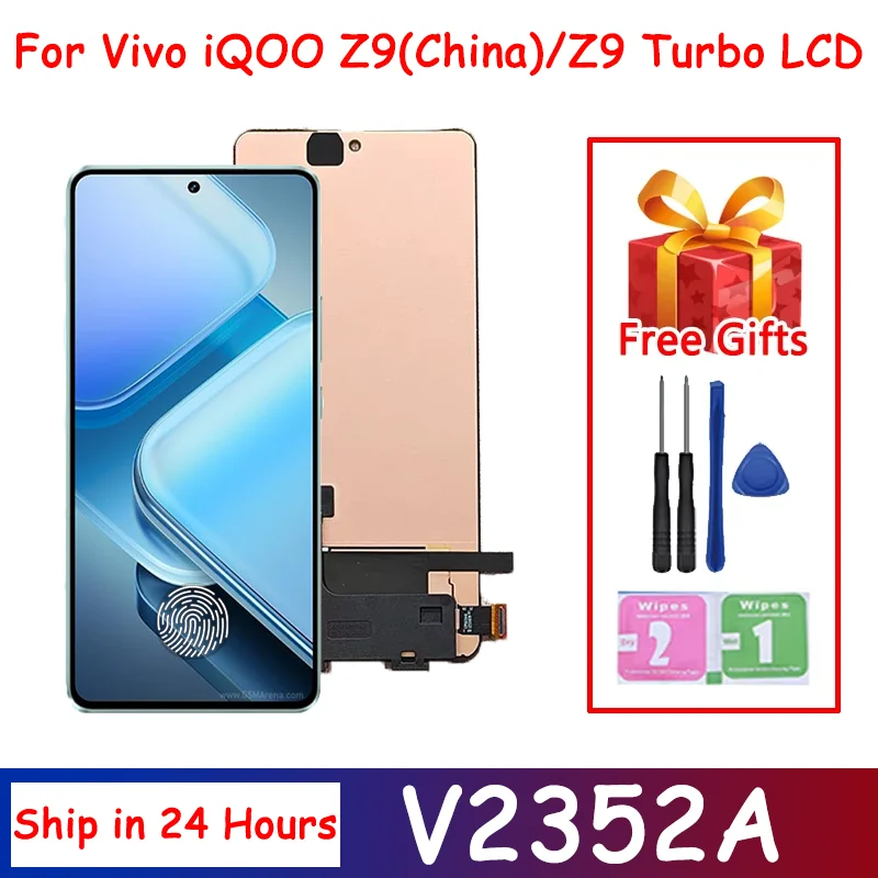 6.78' AMOLED For vivo IQOO Z9 China V2361A LCD Display Touch Panel Digitizer For vivo IQOO Z9 Turbo V2352A Display