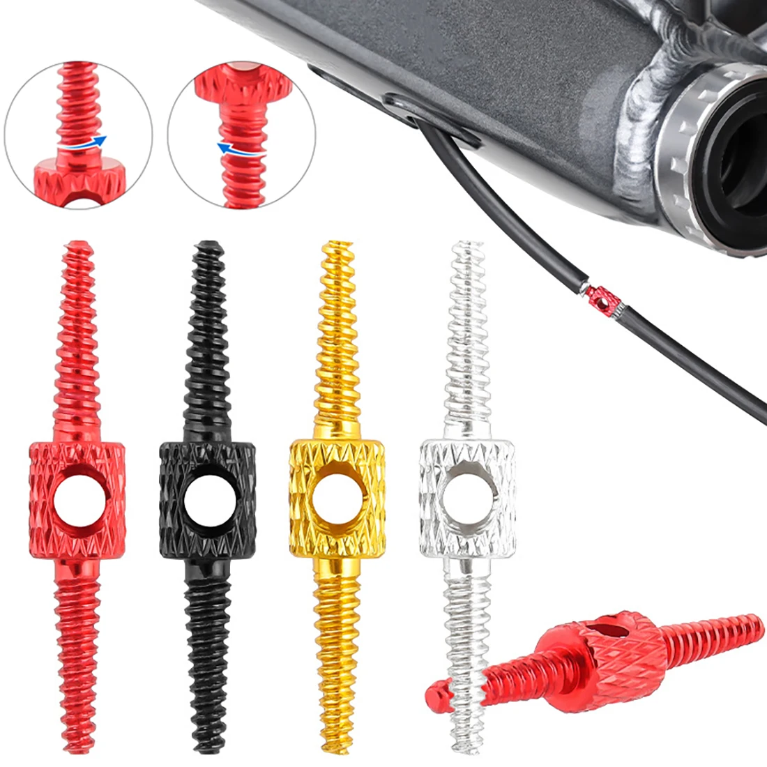 4pcs Bike Internal Cable Routing Tool Bicycle 5mm Brake Shift Cable Housing Hydraulic Hose Routing Repair Adapter