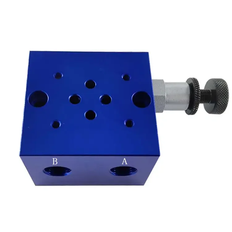 Hydraulic valve block Solenoid valve Overflow oil circuit plate Hydraulic station 6 diameter 02-1W Overflow
