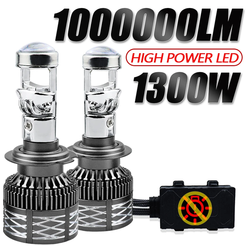 2PCS H7 LED Projector Lens Headlight H7 Car Bulb 6000K 30W/60W Canbus Turbo High Power Mini Auto/Moto Lamp Fog Light