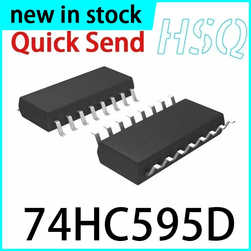 10PCS 74HC595D 74HC595 Patch SOP-16 8-bit Serial Register New