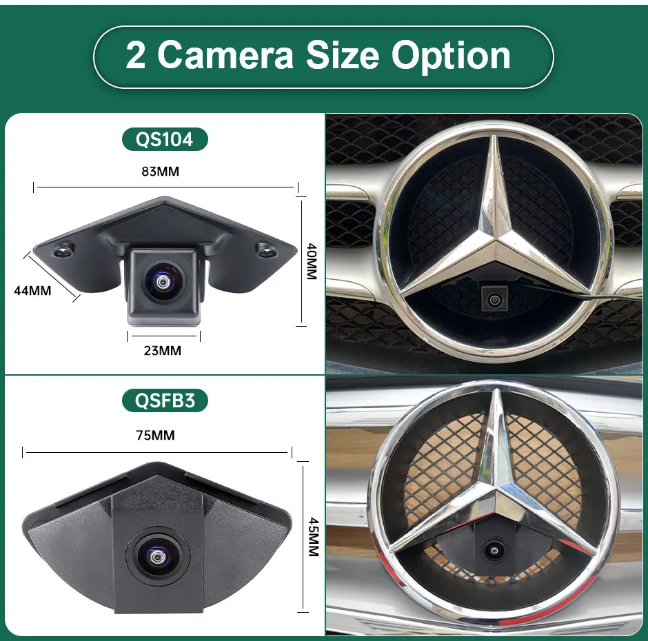 GreenYi AHD Car Front View Camera For Mercedes Benz W211 Sprinter ML W164 W205 SLK R171 Vito W639  W204 W209 W212 W906 W203 W447