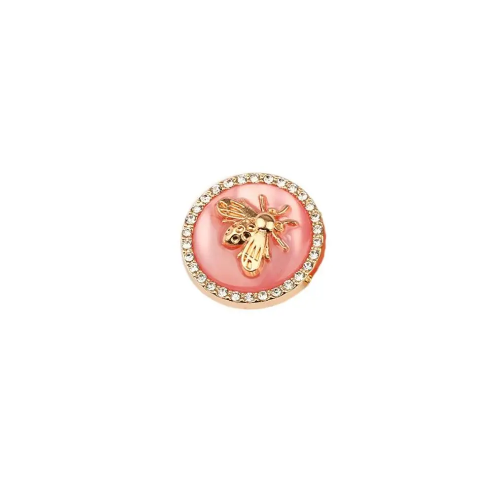 

18MM-25MM Three-dimensional Little Bee Buttons Luxury Gold Metal Buttons Fashionable Round Shank Buttons Clothing Coat