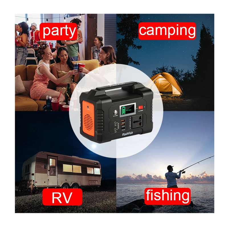 220V Portable Solar Generator Power Station USB AC/DC Power Generator Solar Station For Outdoor Camping Home Car