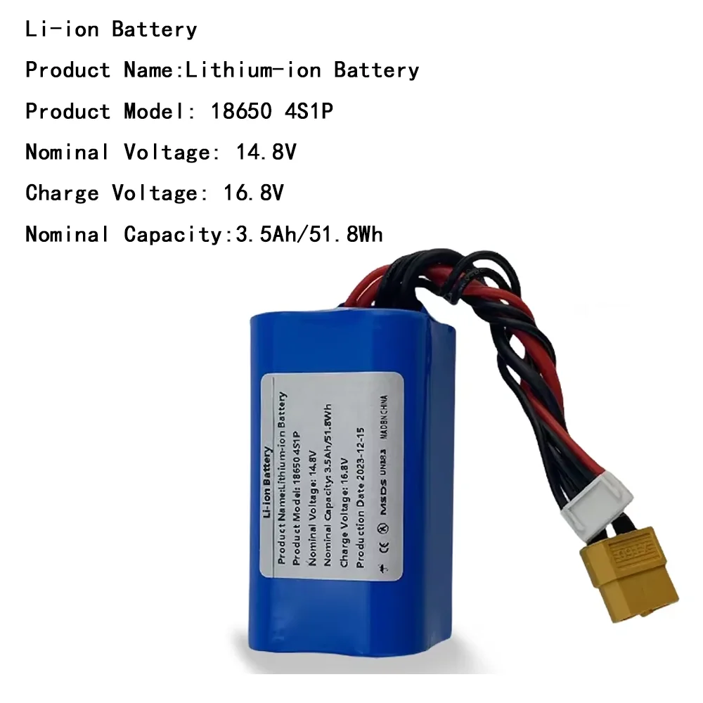 

4s1p Lipo Battery 50C 2200mAh 14.8V Lipo Battery with XT60 Connector for RC Airplane Helicopter Quadcopter RC Car Truck Boa