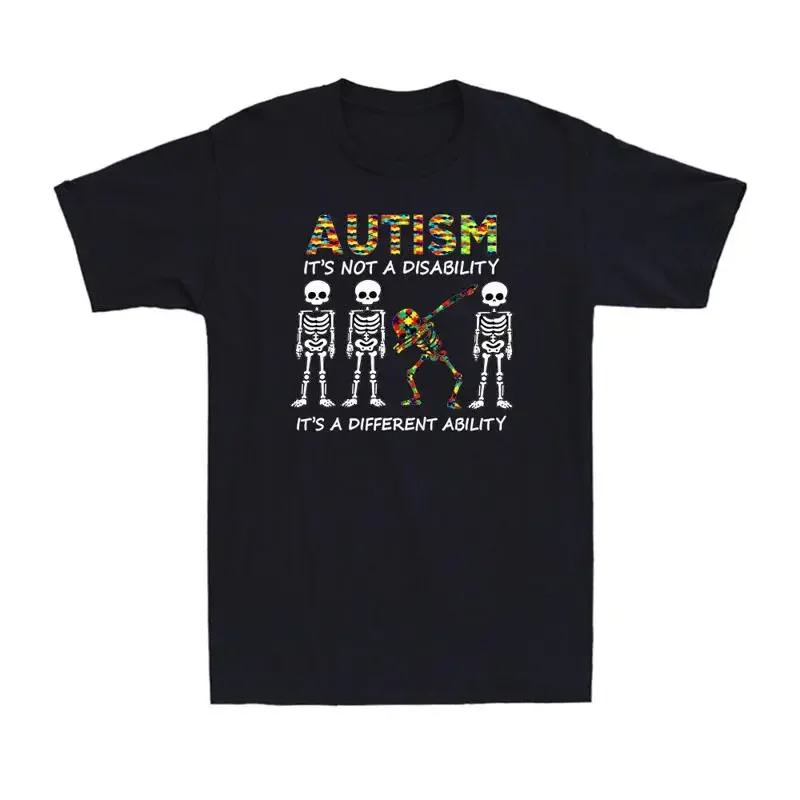 It's A Ability Autism Different T Shirt Disability Not Men's Skeleton