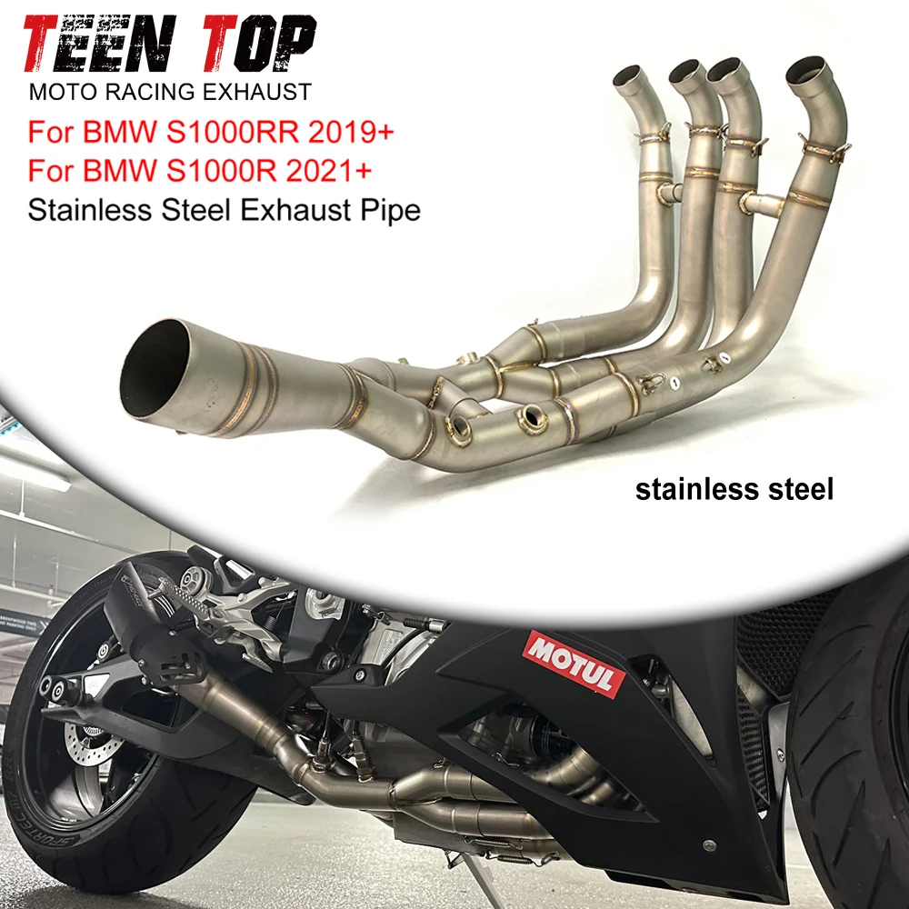 Motorrad S1000RR Auspuffkrümmer für BMW S1000R 2021-2026, Anschluss an serienmäßigen Auspuffschalldämpfer, hochwertiger Edelstahl