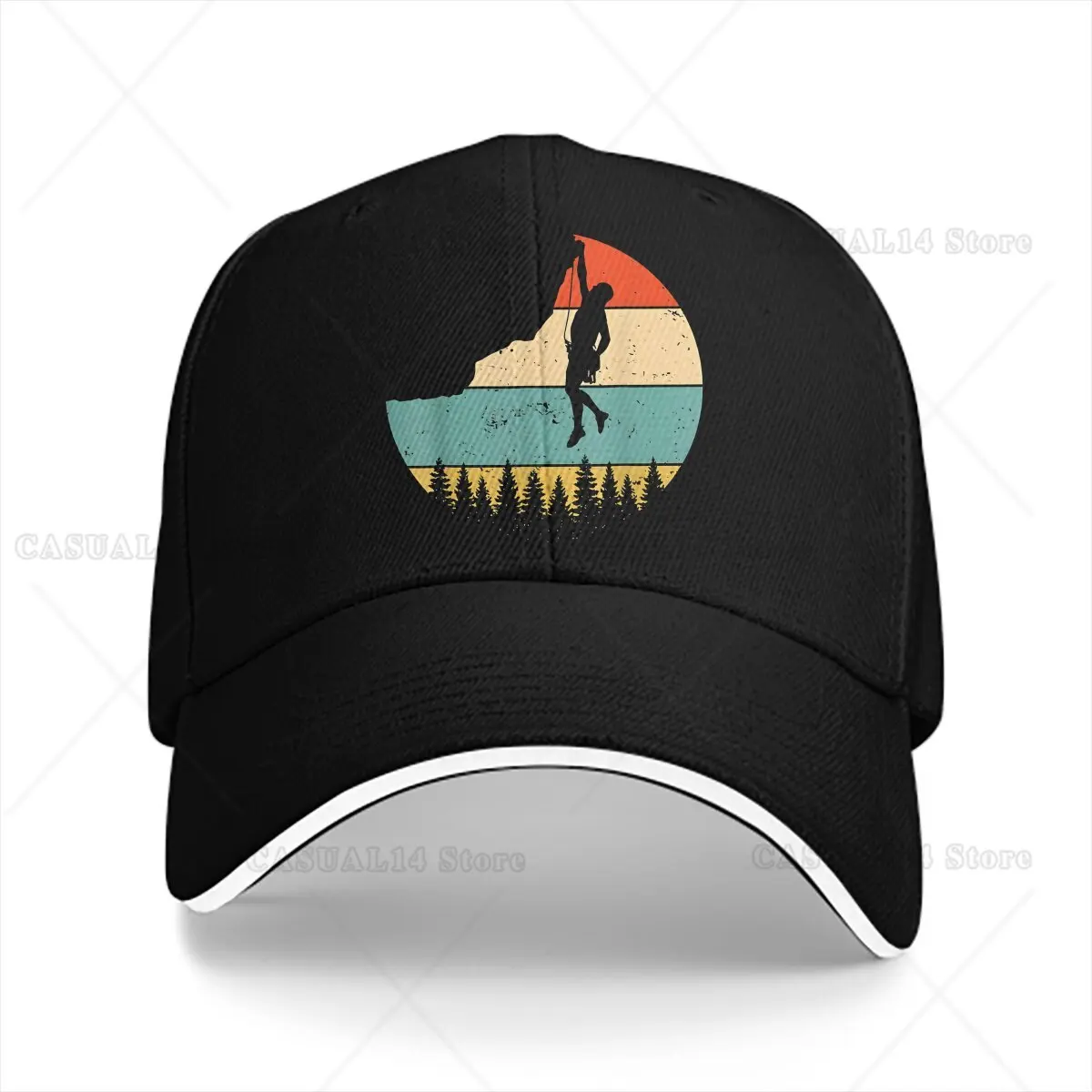 Rock Climbing Retro Sunset Baseball Cap Men Hats Women Visor Protection Snapback Mountain Climber Caps