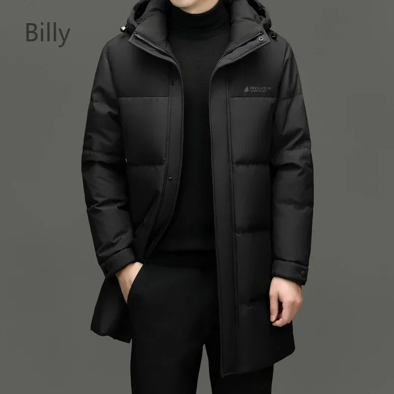 Long Down Jacket Man Duck Padding 2025 Male Winter Brand Padded Men's Cold Coat Clothing Casual Sack