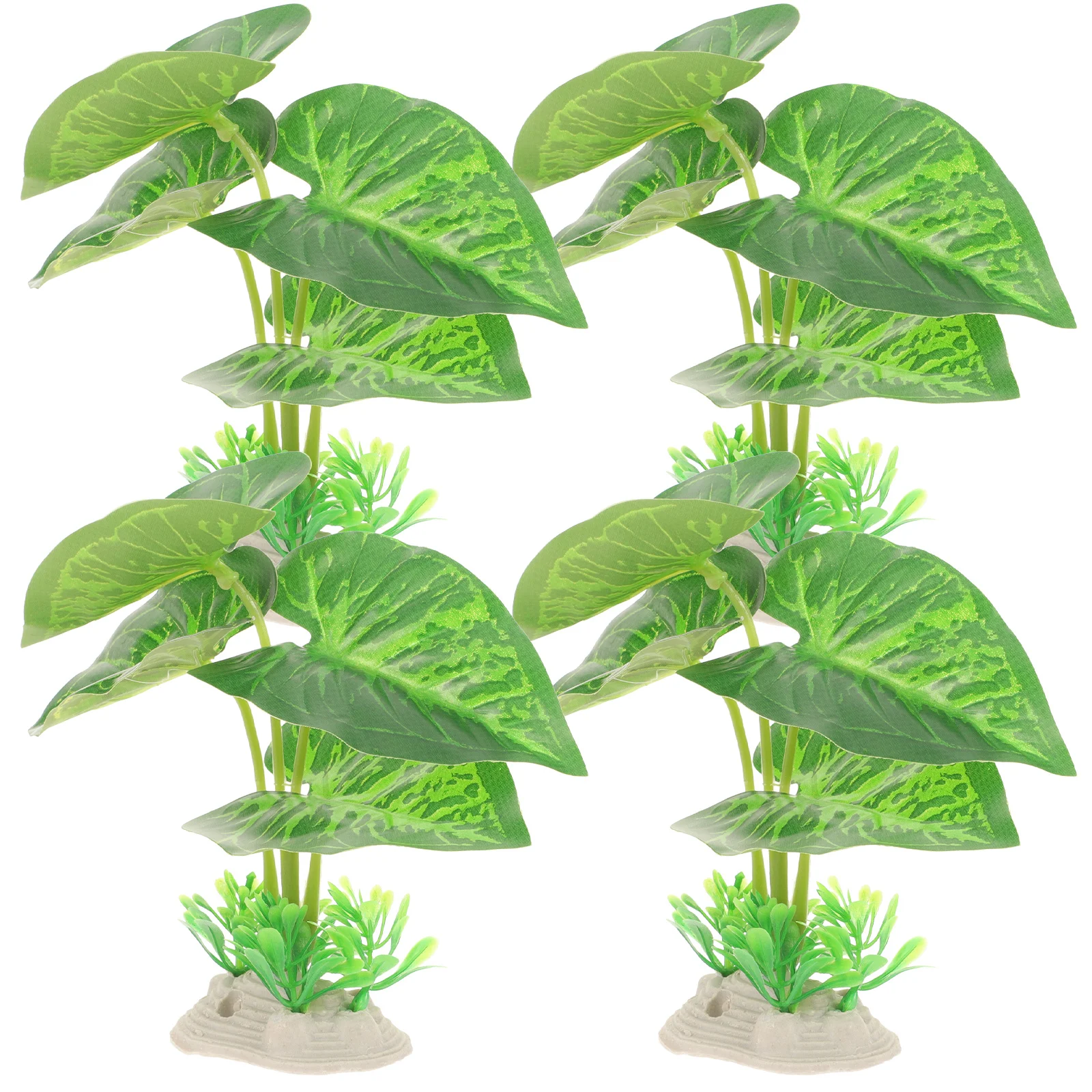 

4Pcs Artificial Aquatic Plant Decorations Break Resistant Natural Atmosphere Fish Tank Landscape Ornament Aquatic Plants