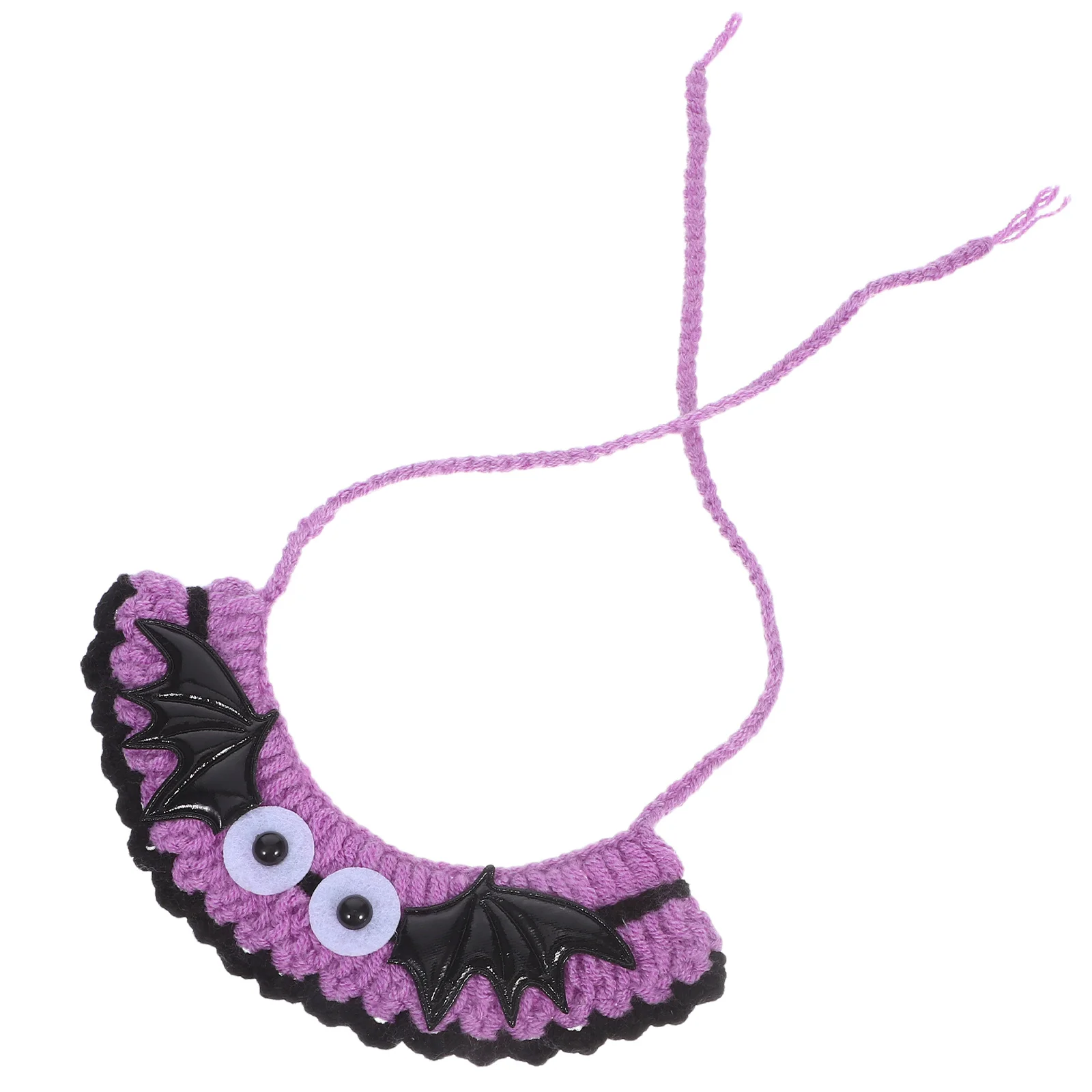 

Halloween Cat Collar Scarf Knitted Small Adjustable Decorative Dog Cat Bib Fits 14cm Neck Soft Woolen Yarn Festival Collar