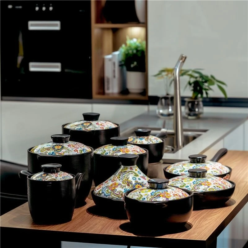 Heat-resistant casserole Taji pot household non-stick ceramic high temperature and explosion-proof open flame soup