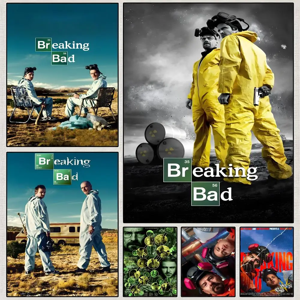 Series B-Breaking Bad Walter White Crime Poster PP Wall Art Print Removable Water-Resistant Home Decor ForBedroom Apartment Gift