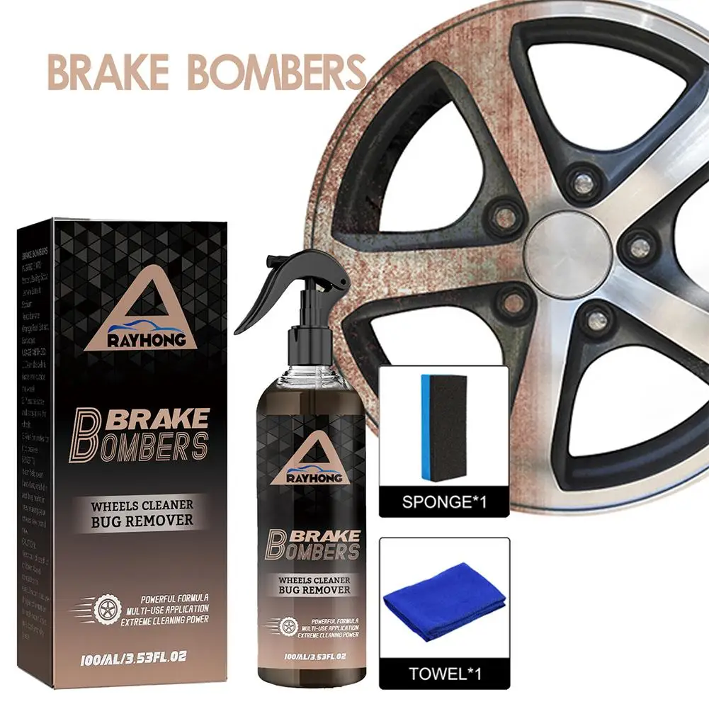 Car Wheel Cleaner Spray Dust Removal Protect Wheels Cleaner Detail Rust Iron Auto And Discs From Brake Chemical Car Rim Tool