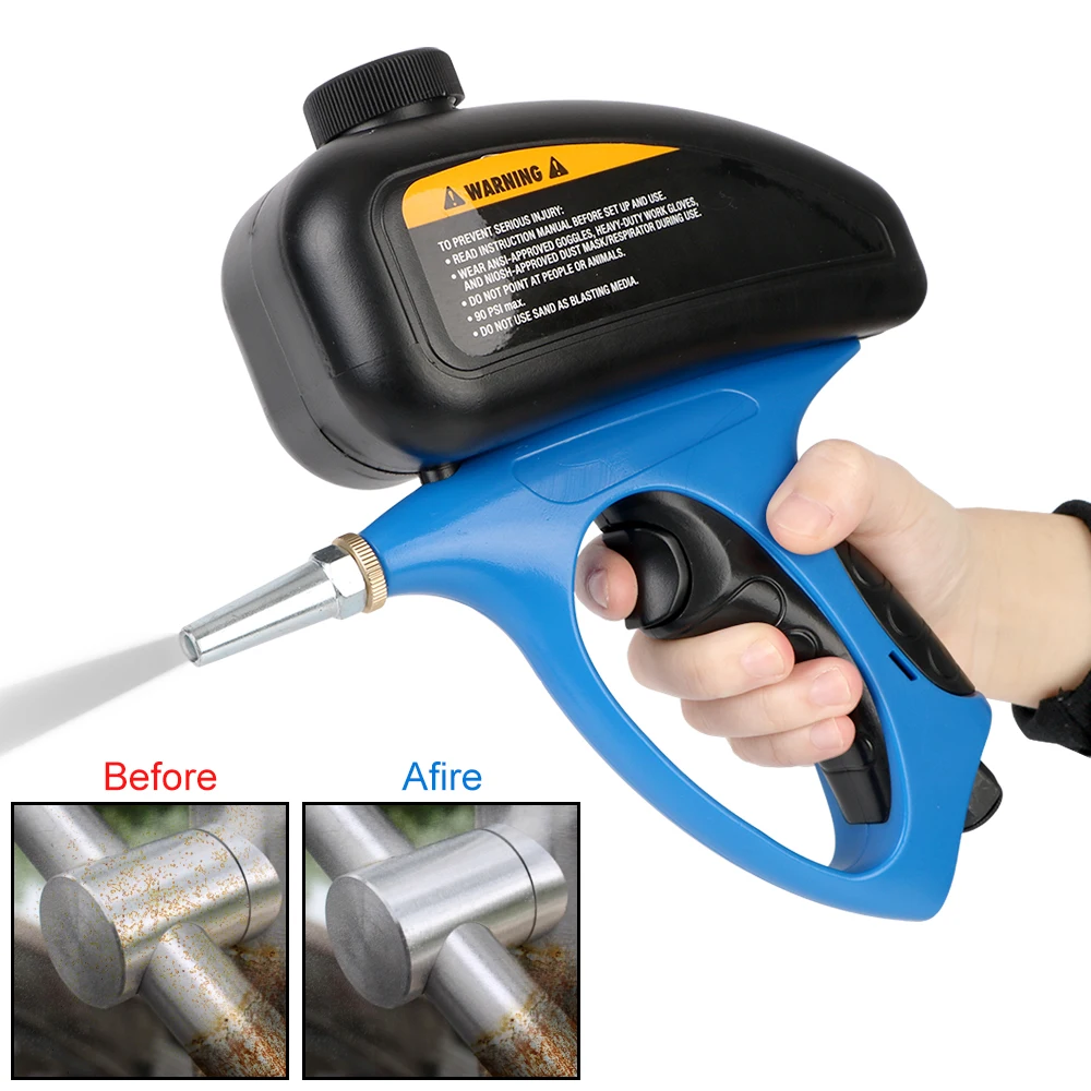 

Handheld Pneumatic Sand Blasting Machine High Pressure Gun Anti-rust Sandblaster with Small Nozzle 90psi