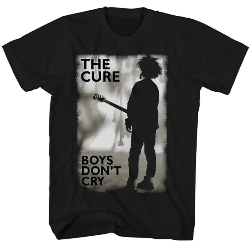 Y2k THE CURE Rock Band Boys Don't Cry Men's American Casual Short-Sleeved T-Shirt Rock Tshirt