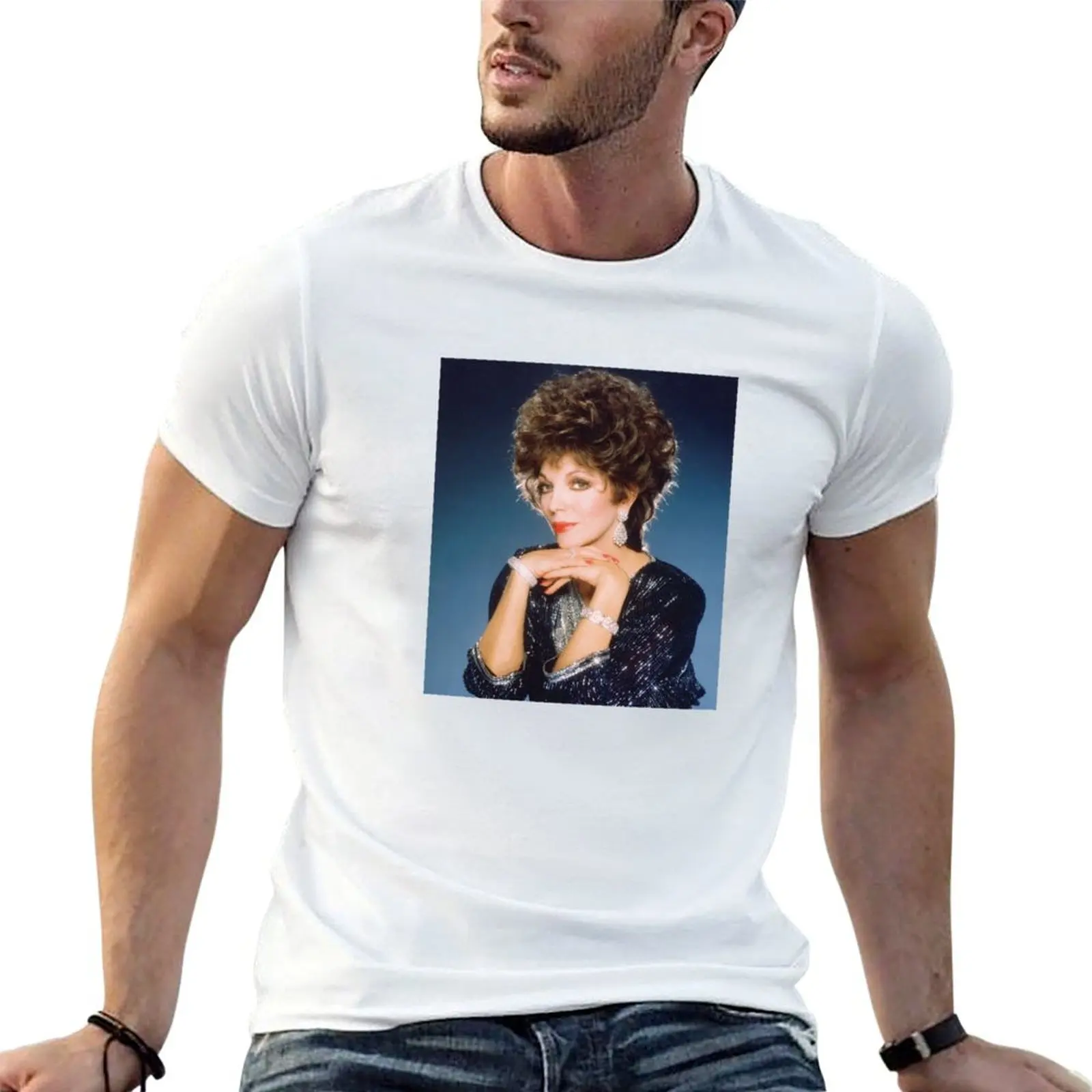 

Joan Collins T-Shirt black cotton t-shirt plain for man package funny t shirts cotton T-Shirt