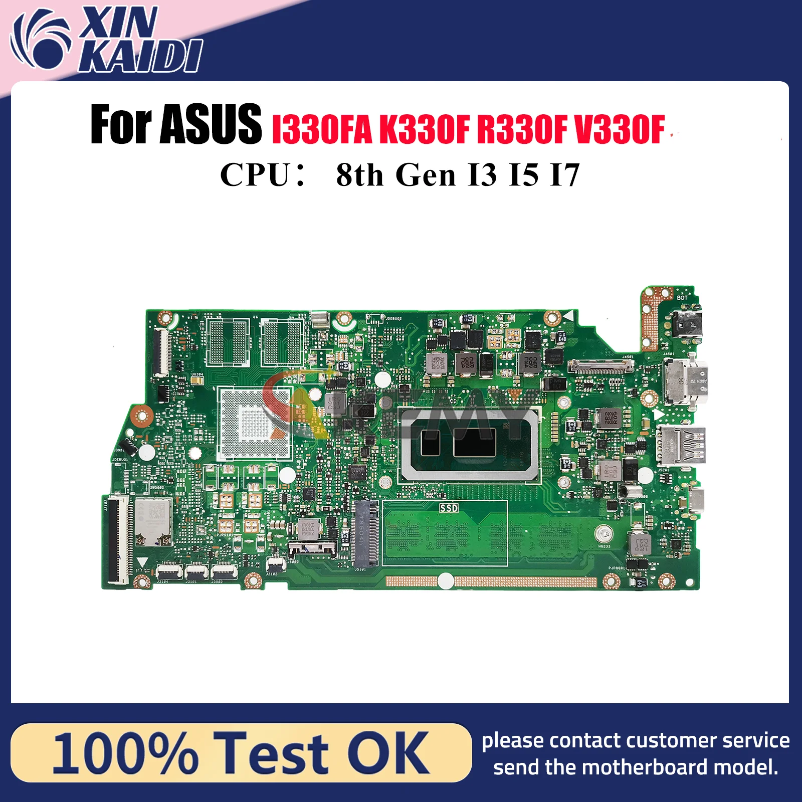 

X330FA Laptop Motherboard For ASUS VivoBook K330F X330F V330F X330FL S330F I330FA X330FN R330F Mainboard With I3 I5 I7 CPU stk