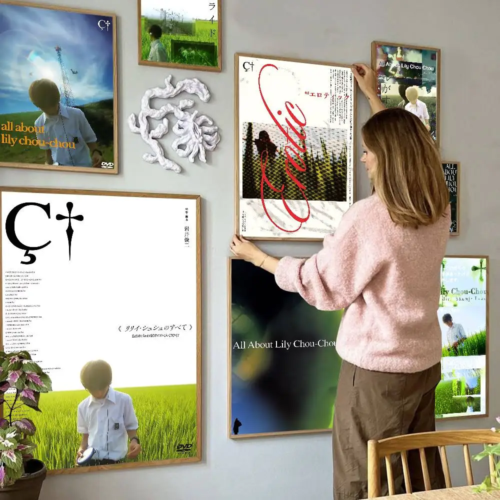Movie A-All About Lily Chou-Chou Anime Posters Sticky Whitepaper Sticker DIY Room Bar Cafe Kawaii Room Decor