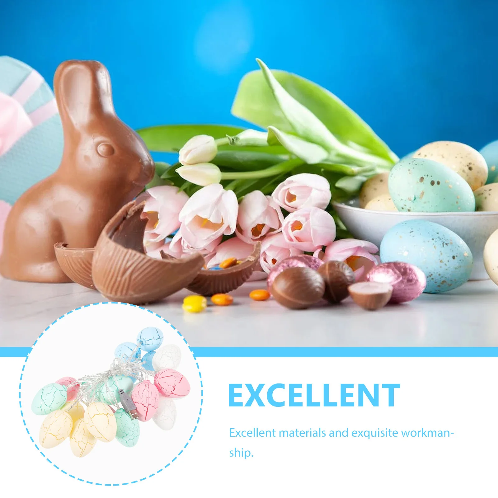 ไฟประดับรูปไข่แตกแบบ LED สำหรับเทศกาลอีสเตอร์ ไฟประดับเปลือกไข่ สำหรับตกแต่งงานปาร์ตี้ สร้างบรรยากาศ แสงไฟตกแต่งฉากหลัง