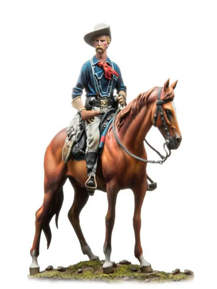 

New Unassembled 1/32 ancient man sit with horse Resin Figure Unpainted Model Kit