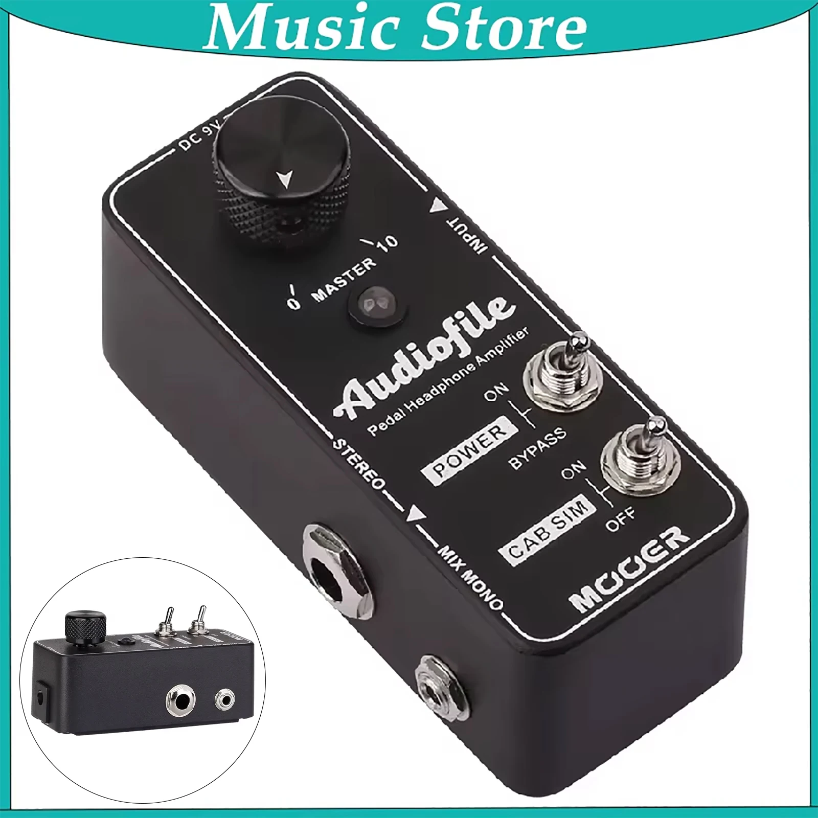 MOOER Audiofile Guitar Effect Pedal Headphone Amp True Bypass Effect Metal Shell Analog Speaker Sim for Live Stage Studio