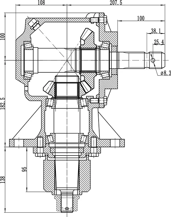 Factory Directly Wholesale Agricultural Tractor Mounted Rotating Mower Transmission Slasher 540 PTO Gearbox