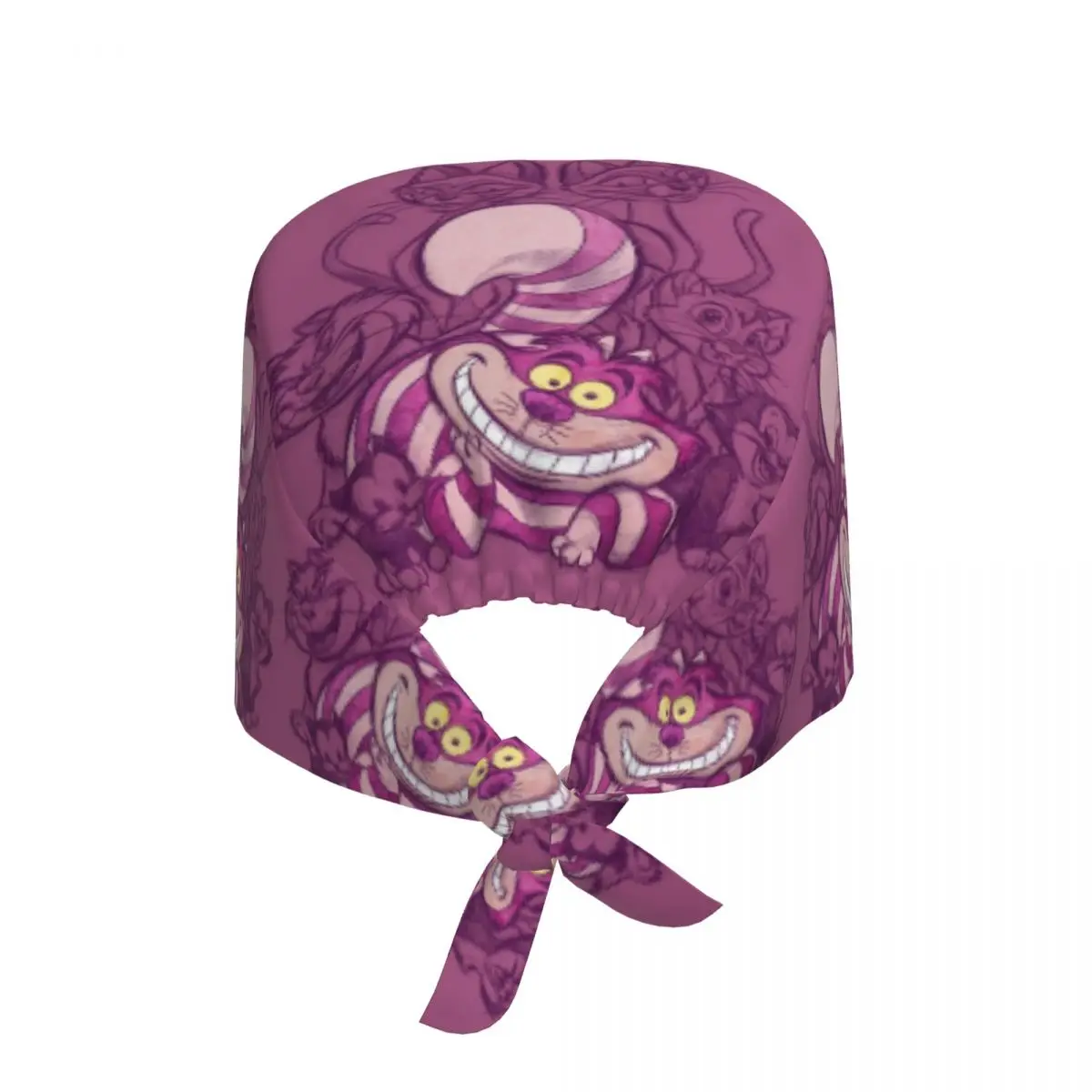 Custom Adjustable Alice In Wonderland Cheshire Cat Working Hat Cartoon Anime Scrub Cap Scrub Nursing Doctor Surgeon Cap for Chef